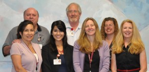 Members of SVH’s Green Team include (from left):  Karen Clark, J.R. Kohler, Lucia Padilla, Bob Harrison, Kimberly Drummond, Laura Gallmeyer, and Kathy Matthews. Not shown are Rosemary Pryzmant and Ken Jensen.