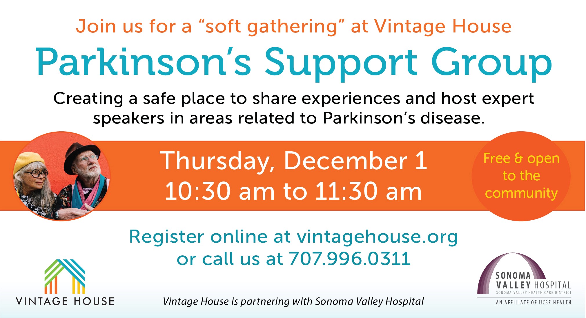 Parkinson&rsquo;s Support Group | Sonoma Valley Hospital